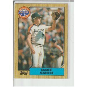 Dave Smith 1987 Topps Houston Astros Wrong Birthplace Variation